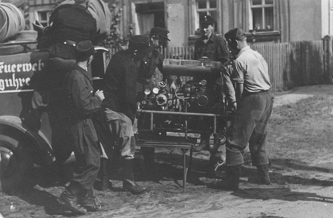 Unsere erste Motorspritze nach dem 2. Weltkrieg